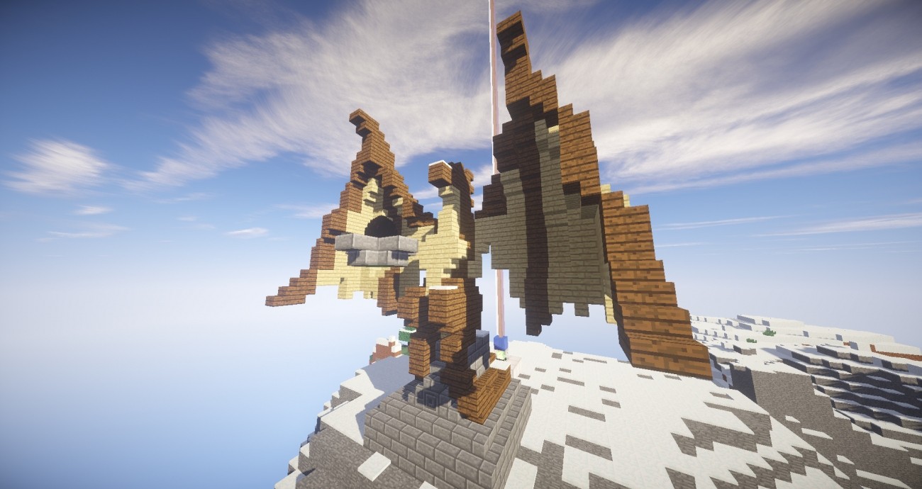 ᐅ Drachenstatue in Minecraft bauen - minecraft-builder.com Minecraft Dragon Egg Statue